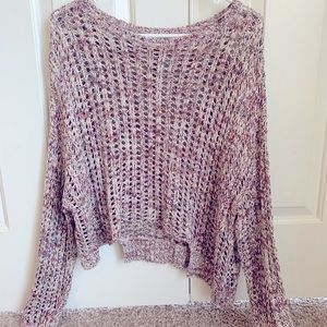 Multicolored crocheted sweater size medium